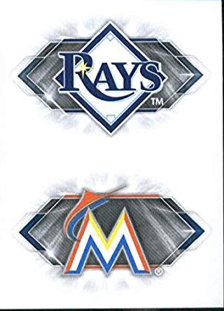 Miami Marlins Team Logo - Topps Stickers 157 Tampa Bay Rays Miami