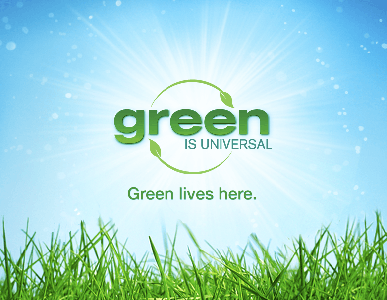 Green Is Universal Logo - V J F + I N C : R E V O L V E R: Green is Universal : Installation