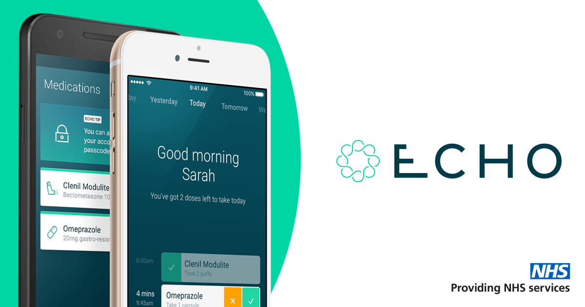 Medicine App Mobile Logo - NHS Prescription Reminder & Tracking App | Echo