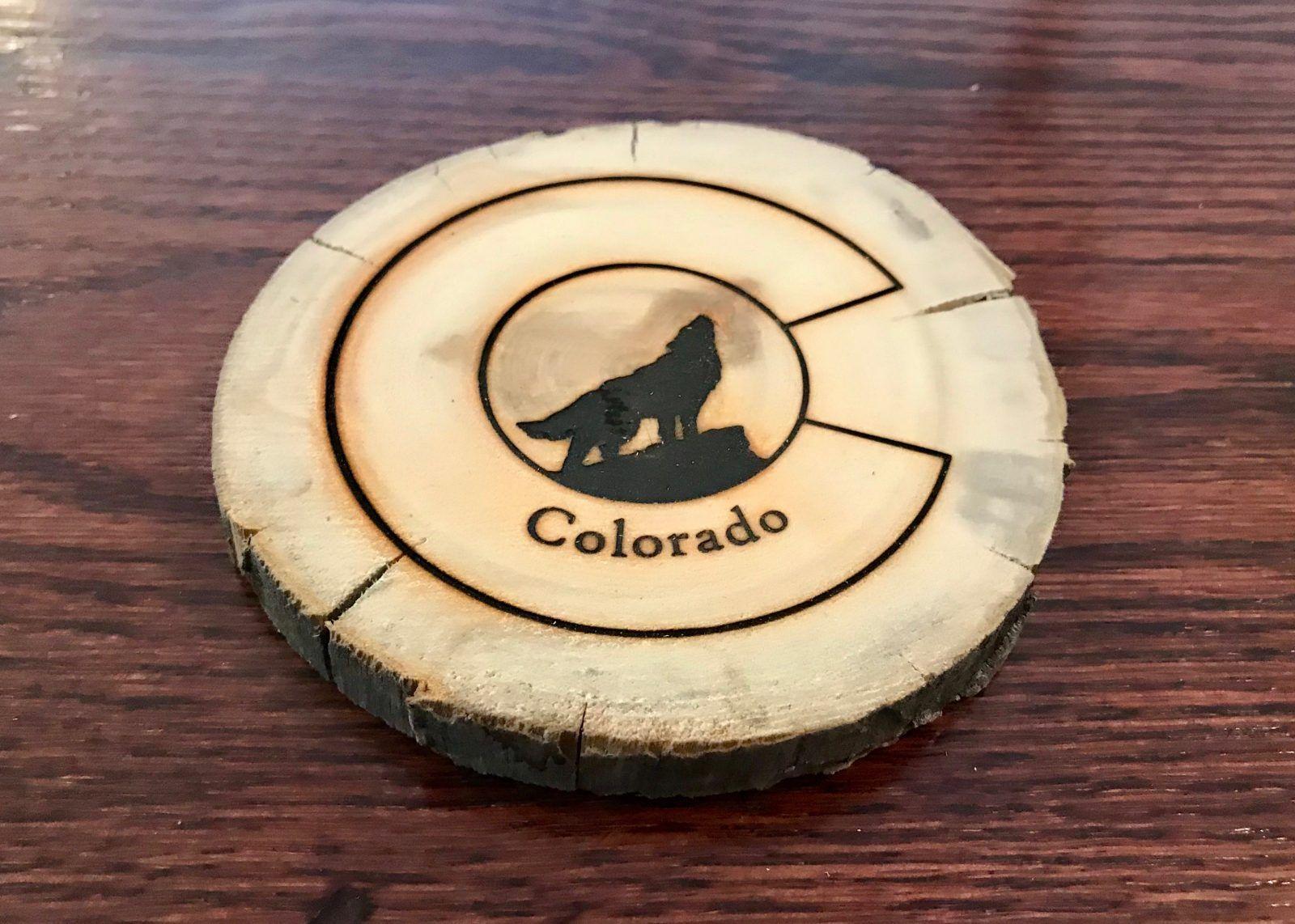 Colorado Wolf Logo - Colorado Wolf Coaster (Set of 4) – Holden Studios