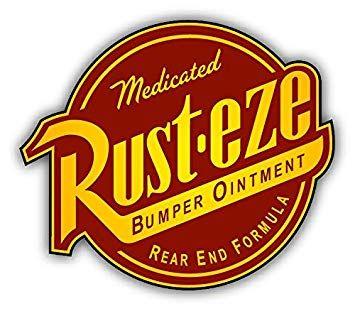 Rust and Teal Logo - Rust Eze Auto Logo Car Bumper Sticker Decal 14 X 12