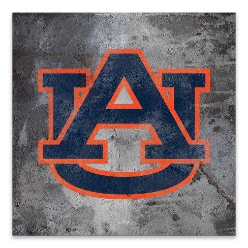 Rust and Teal Logo - NCAA Auburn Tigers Logo Rust Printed Canvas