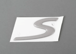 Metallic S Logo - New Genuine PORSCHE Rear Engine Lid S Logo Titanium Metallic