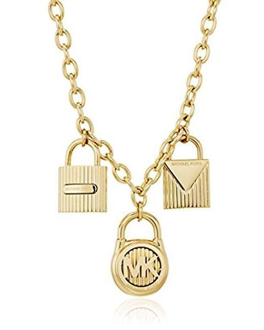 Metallic S Logo - Lyst Kors S Logo Pendant Necklace in Metallic