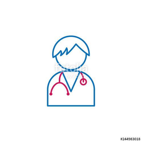 Medicine App Mobile Logo - Medical, nurse, boy colored icon. Element of medicine illustration