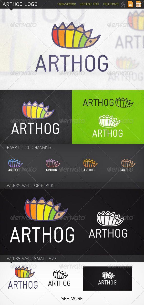 Vintage Universal Logo - Arthog logo is quite universal logo template and can be applied