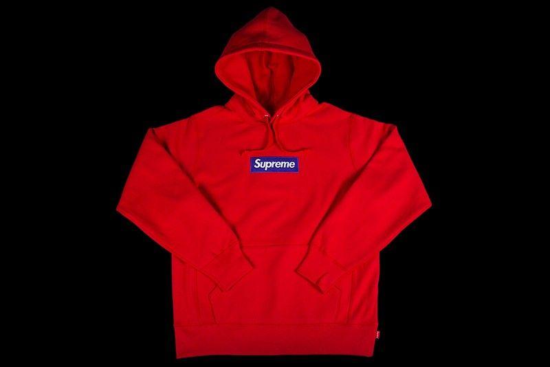 All Red Supreme Box Logo - SUPREME BOX LOGO HOODED SWEATSHIRT|FW17|RED