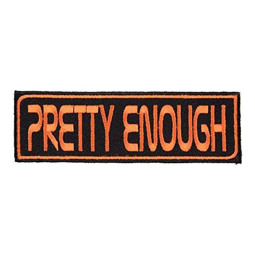 Orange and Black Funny Logo - Amazon.com: Pretty Enough Orange & Black Patch, Funny Sayings ...