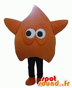 Orange and Black Funny Logo - SpotSound Mascotte giant orange and black star and funny: Amazon.co