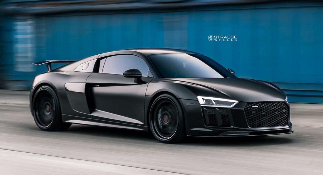 Black Audi R8 Logo - All-Black Audi R8 V10 Plus Looks Like A Four-Wheel Stealth Bomber ...