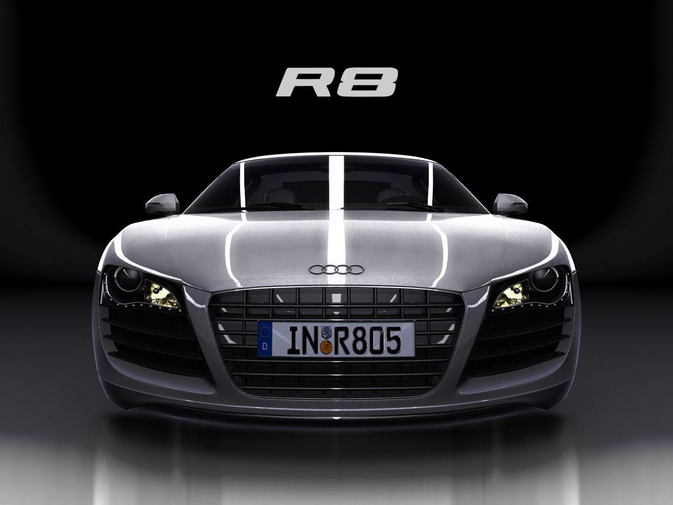 Black Audi R8 Logo - Audi R8