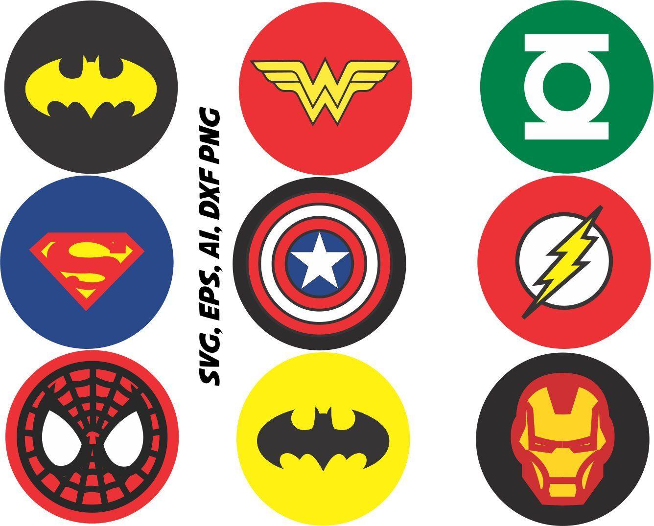 Original Superhero Logo - Superhero logos SVG Captain america ironman batman etc in