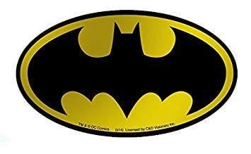 Original Superhero Logo - BATMAN Logo Gold Foil, Original DC Comics Superhero Artwork, 5 x 3