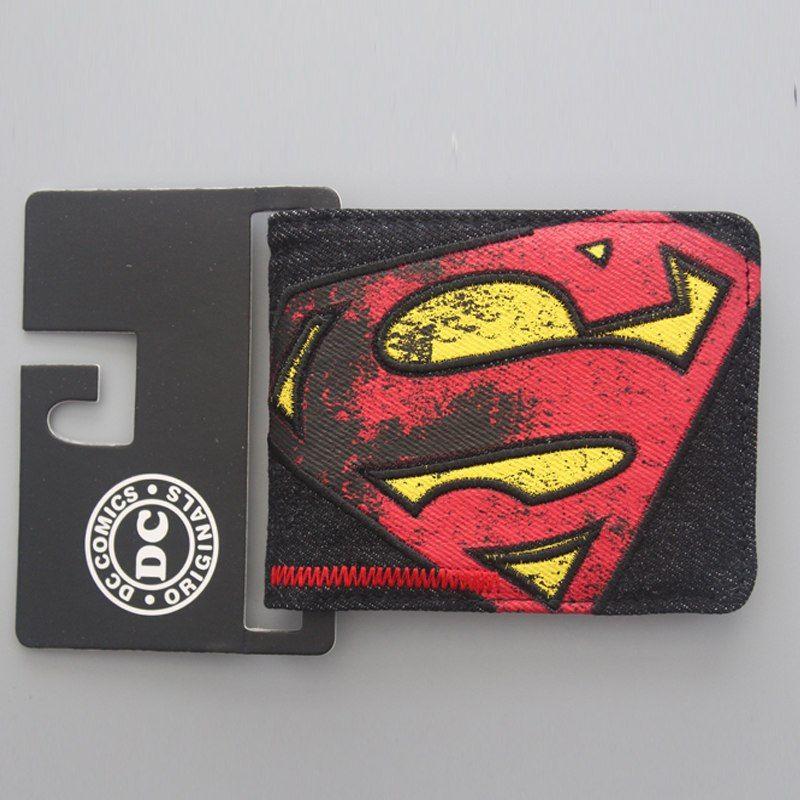 Original Superhero Logo - Original Super Hero Logo Wallets Superman Batman Wallet Canvas Men ...