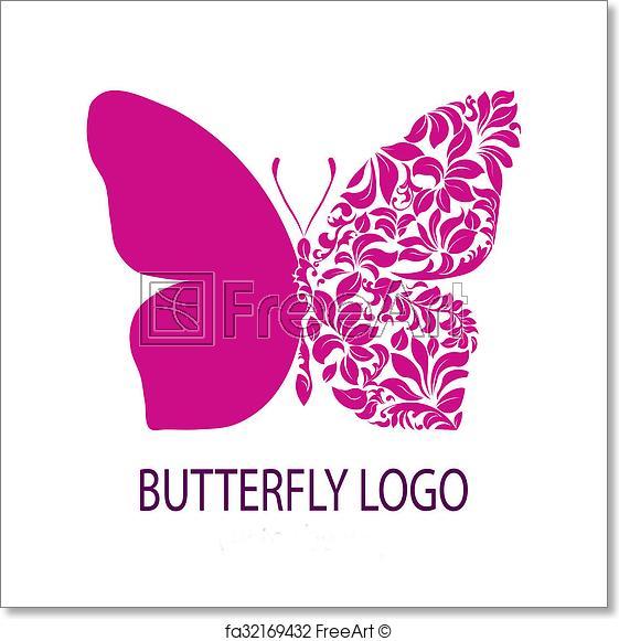 Butterfly Logo - Free art print of Purple butterfly logo. Butterfly logo. Purple