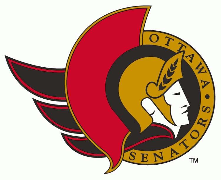 All NHL Teams Old Logo - Ottawa Senators Primary Logo - National Hockey League (NHL) - Chris ...