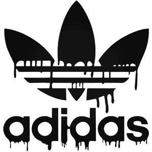 Funny Adidas Logo - Adidas Corporate Logo Brand Three Stripes Funny Vinyl Decal Laptop