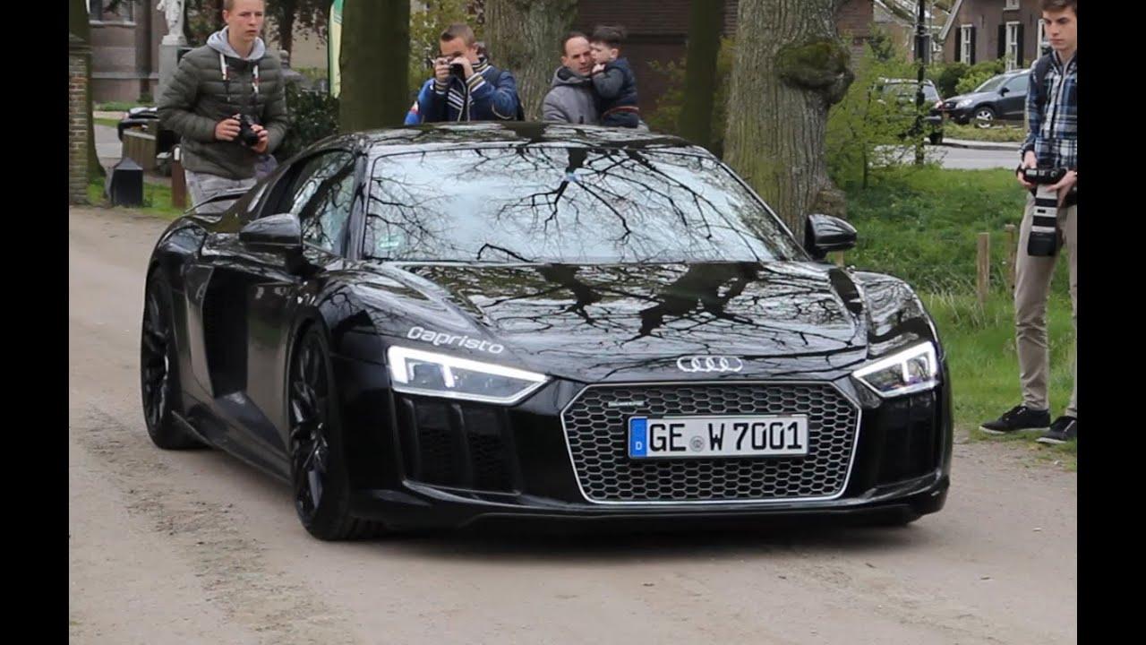 Black Audi R8 Logo - NEW Audi R8 V10 Plus !! - Black on Black - Sound & Accelerations ...