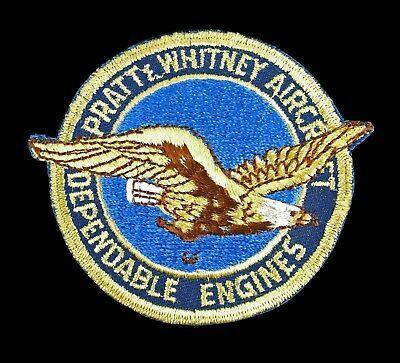 Vintage Pratt and Whitney Logo - PRATT & WHITNEY PATCH Sew-On Embroidered Round Large 4