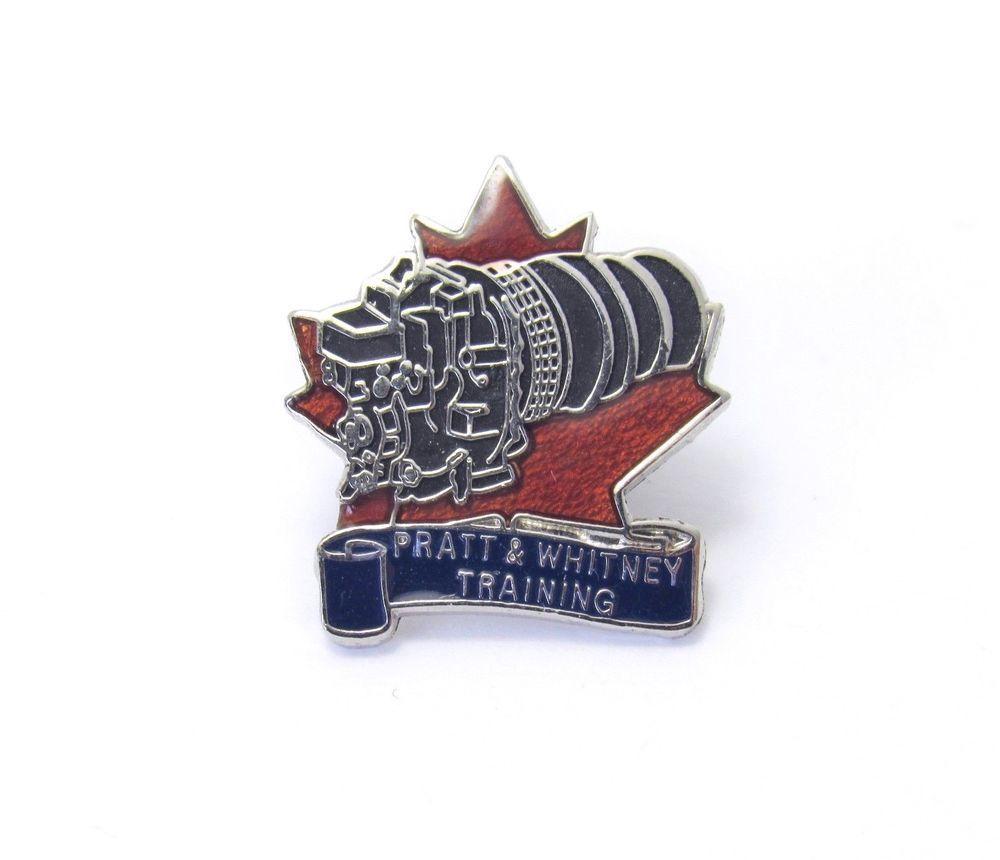 Vintage Pratt and Whitney Logo - Details about Vintage Pratt & Whitney Training Pin. Maple Leaf
