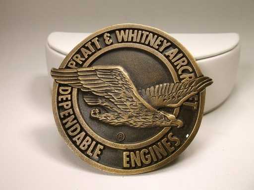 Antique Pratt and Whitney Logo - Vintage Pratt Whitney Aircraft Engine Belt Buckle Nice