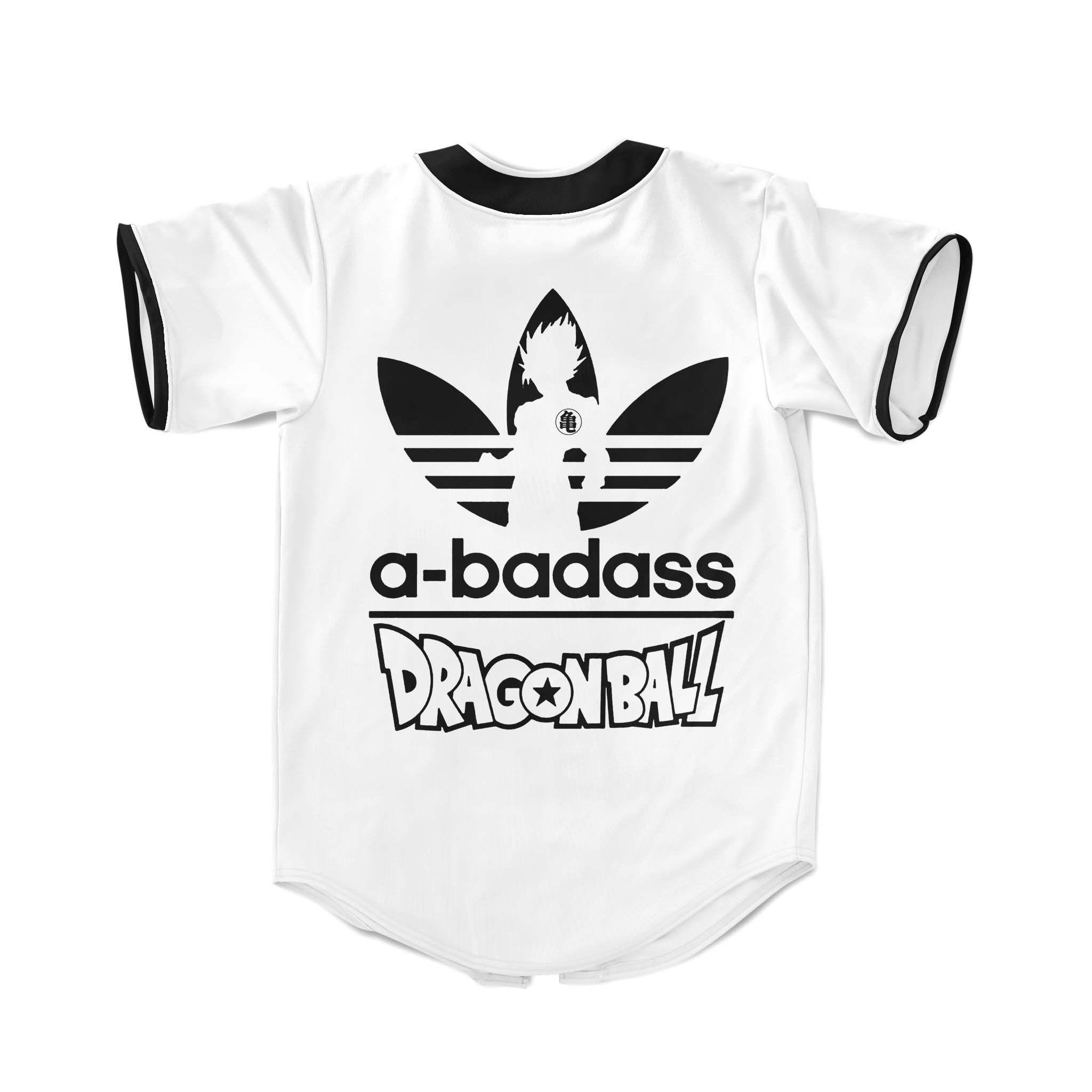 Funny Adidas Logo - Dragon Ball Adidas Logo A Badass Funny Baseball Jersey — Saiyan Stuff