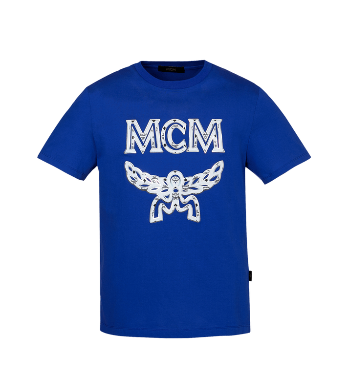 Blue MCM Logo - Large Men's Logo T-Shirt Skyoptic Blue | MCM
