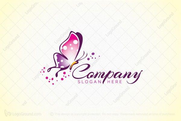 Butterfly Logo - Beautiful Pink Butterfly Logo