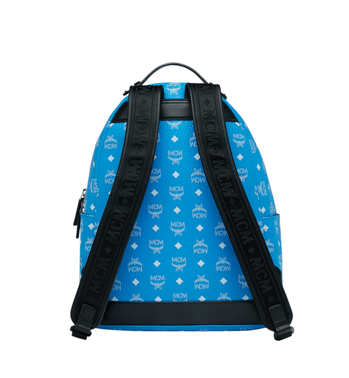 Blue MCM Logo - 40 cm / 16 in Stark Backpack in White Logo Visetos T. Blue | MCM