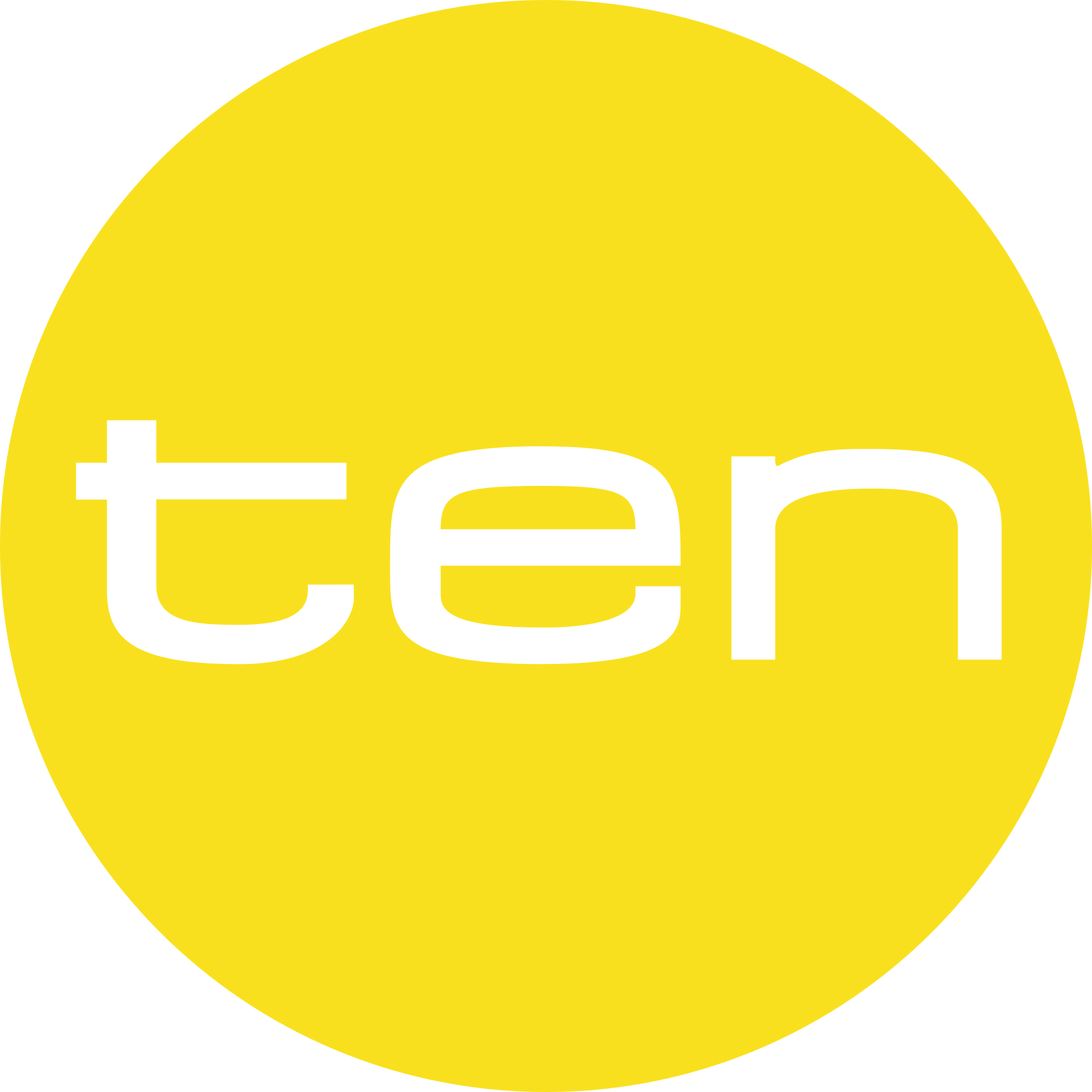 Ten Logo - Network Ten logo (solid yellow).svg