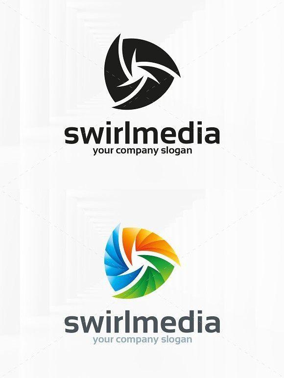 Color Swirl Logo - Swirl Media Logo Template. Swirl Design. Logo templates, Swirls