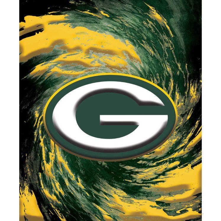 Color Swirl Logo - Fan Creations Green Bay Packers Team Color Swirl Logo Canvas Art