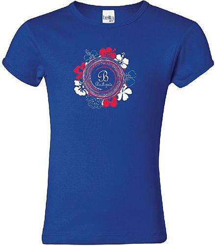 Color Swirl Logo - Blazers Ladies Cotton Crew Neck T, Royal, 3-Color 'Swirl Logo ...