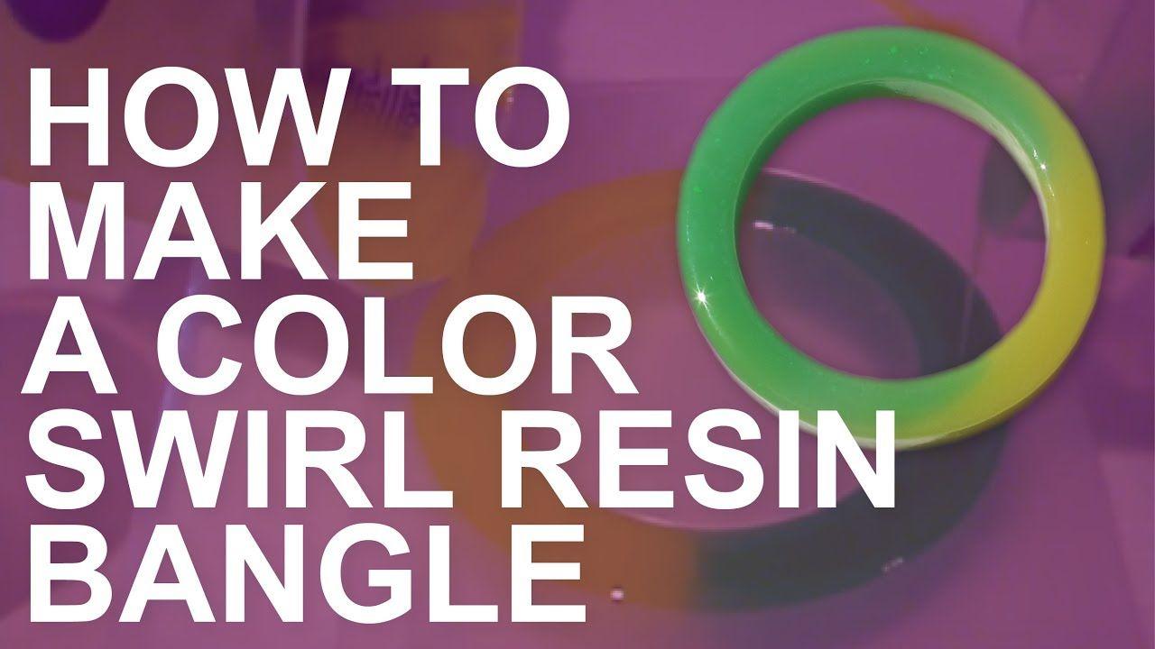 Color Swirl Logo - How to Make a Color Swirl Resin Bangle Bracelet