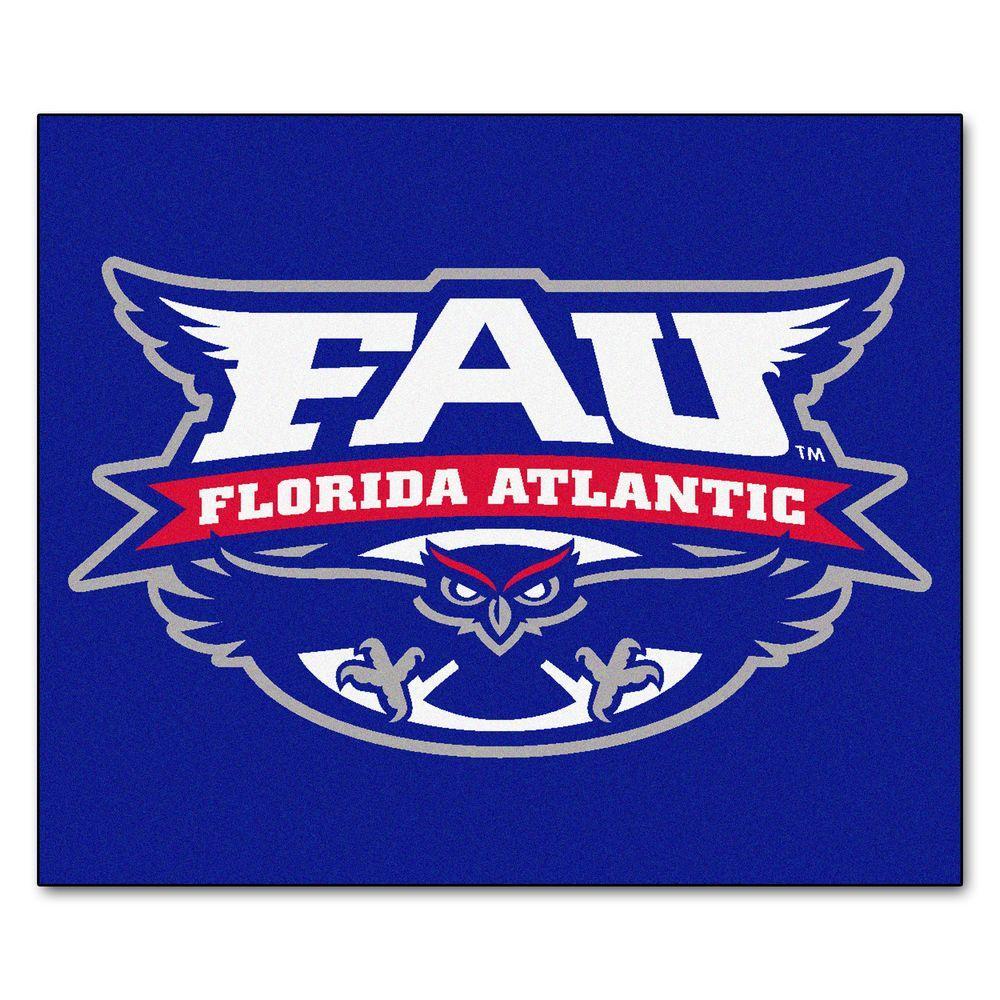 Florida Atlantic University Logo - FANMATS NCAA Florida Atlantic University Blue 5 ft. x 6 ft. Area Rug ...