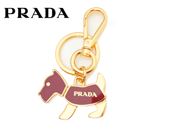 Gold Colored Logo - perlei3: PRADA Prada 1AP402 ROSSO hook with red series X gold