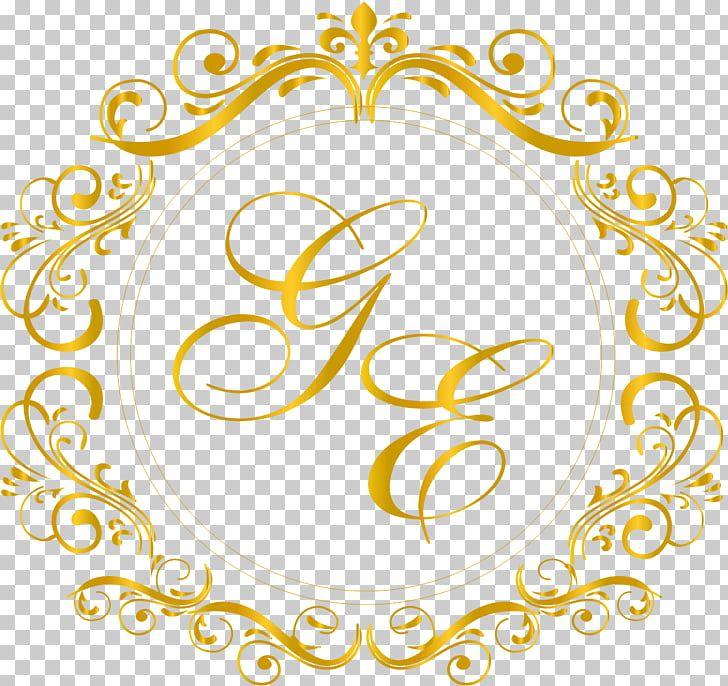 Gold Colored Logo - Marriage Monogram Symbol Coat Of Arms Name, Others, Gold Colored