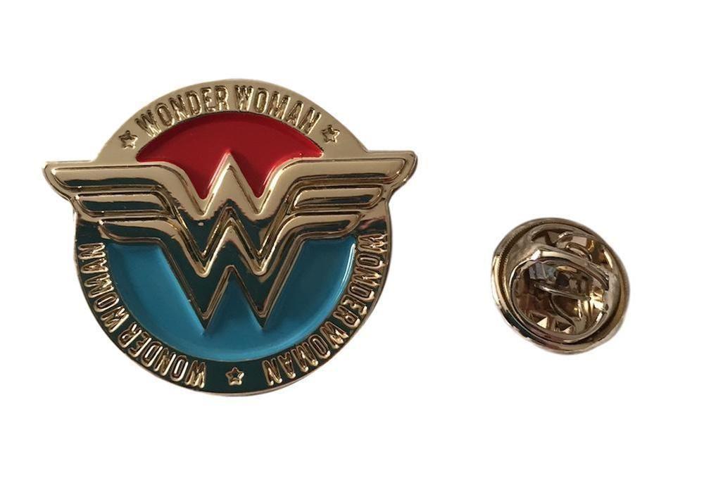 Gold Colored Logo - Wonder Woman Gold Color Logo Shield With Colored Enamel Finish Metal
