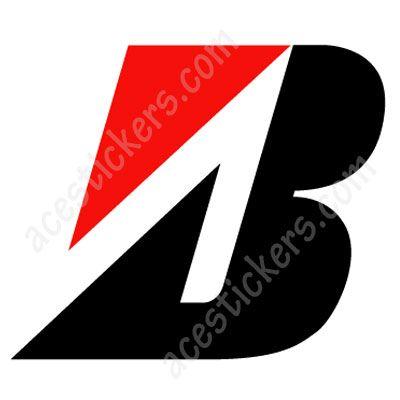 Black and Red B Logo - Bridgestone (B) Logo (Red-Black) Stickers (10 x 8.4 cm) - ステッカー ...