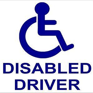 Driver Logo - X Disabled Driver Car Sticker Disability Wheelchair Logo Mobility