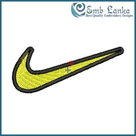 Yellow Nike Logo - Yellow Nike Swoosh Embroidery Design | Emblanka.com