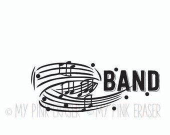 School Band Logo - school band logo // music logo // jazz logo // jazz band logo