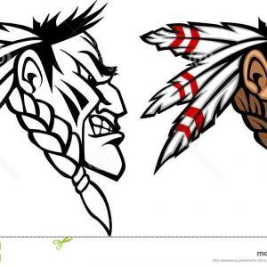 Indian Warrior Logo - Indian Warrior Brave Mascot With Mohawk Gm | SHOPATCLOTH