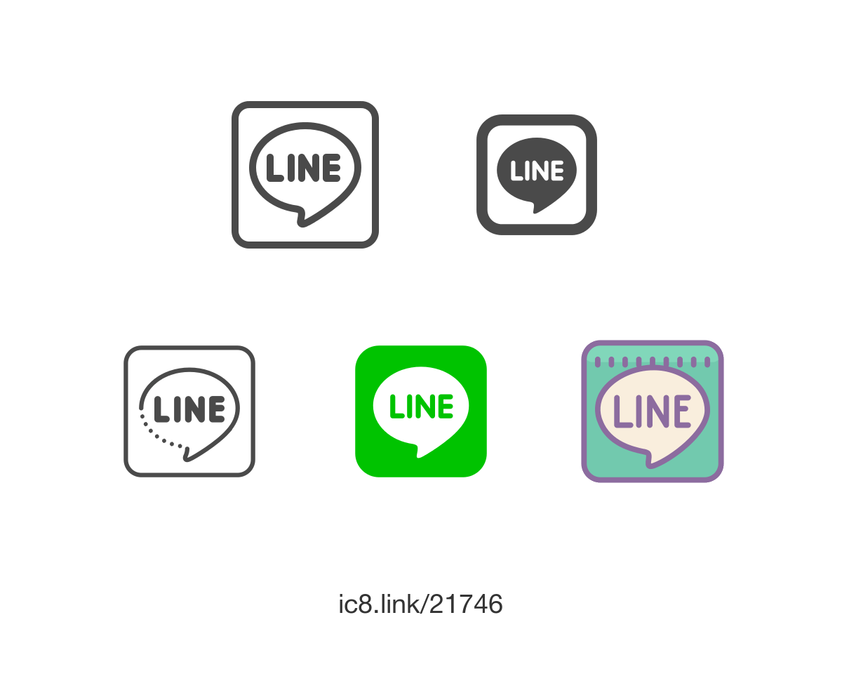 Square with Line Logo - LINE Icon - free download, PNG and vector
