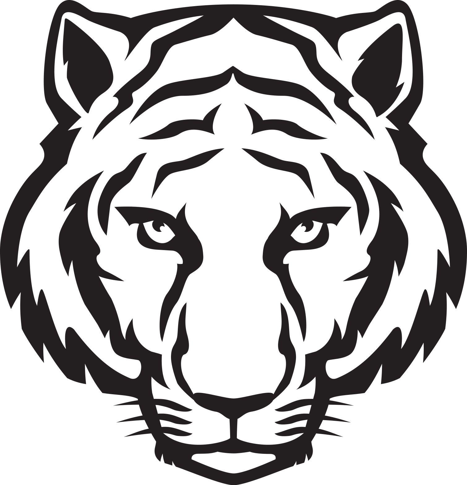 Black and White Tiger Logo - Tiger Head Outline | Tiger Eyes Black And White | Clipart Panda ...