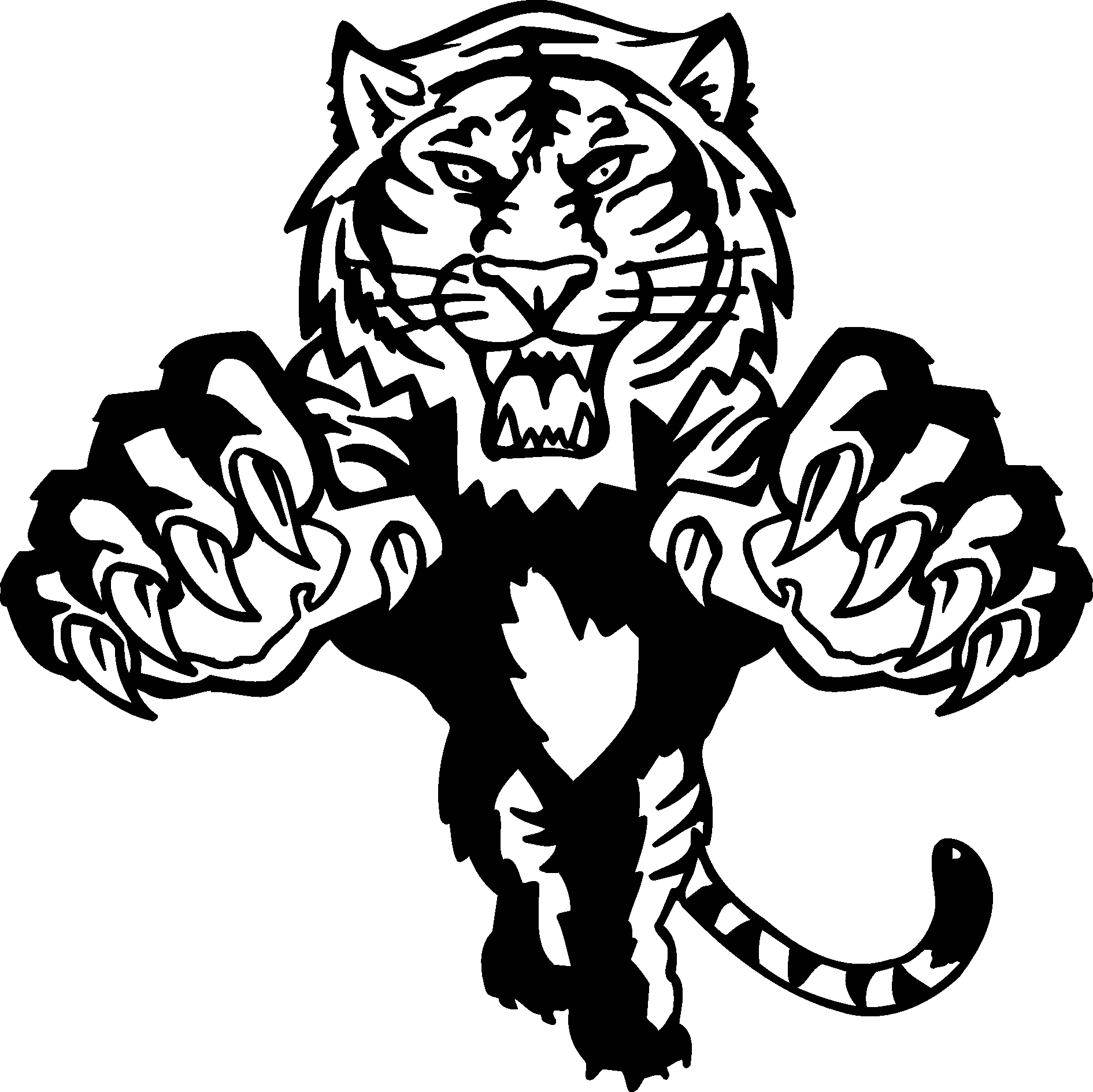 Black and White Tiger Logo - Black And White Tiger Logo