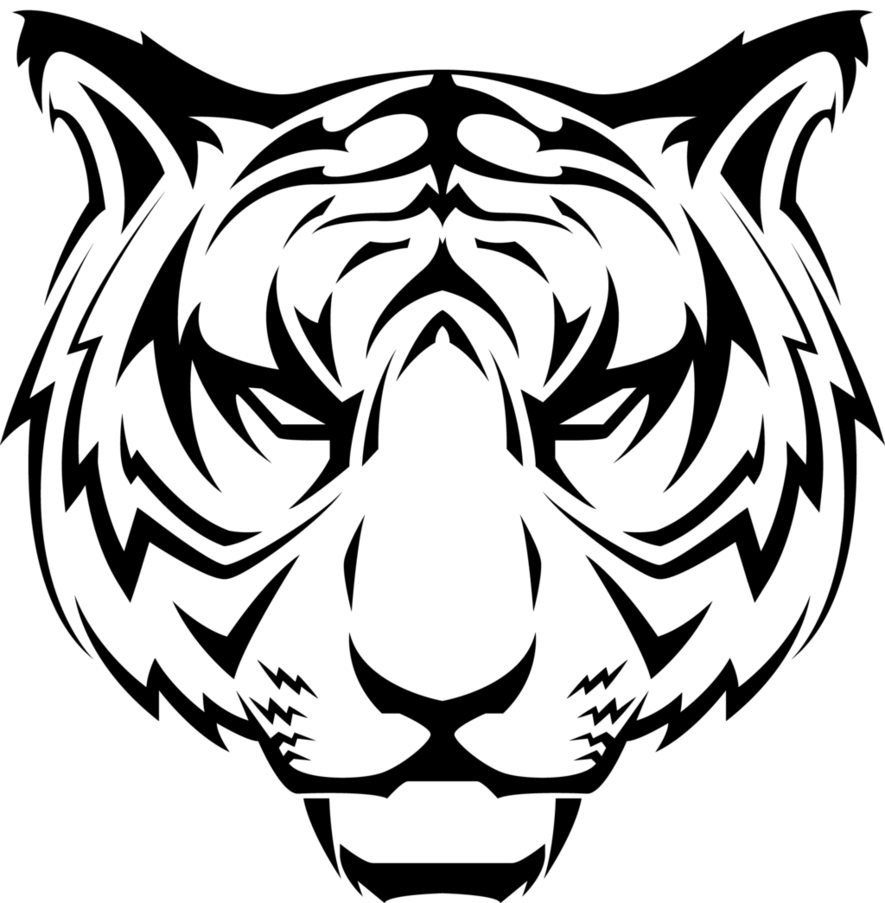 Black and White Tiger Logo - Black and white tiger book clipart download free
