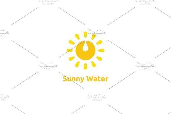 Sun Drop Logo - Morning Sun & Water Drop logo design ~ Logo Templates ~ Creative Market