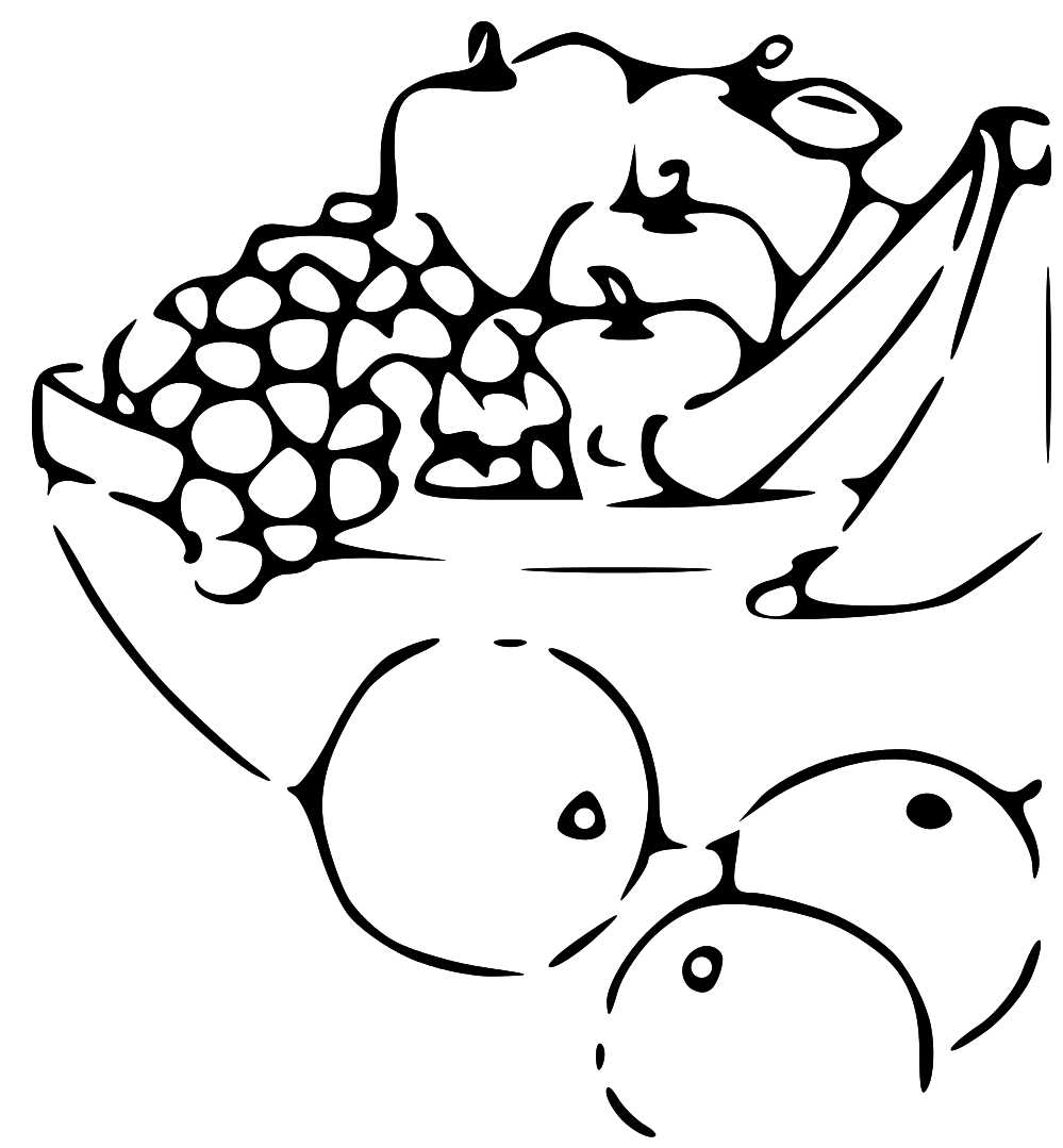 White Fruit Logo - Fruit And Veg PNG Black And White Transparent Fruit And Veg Black ...