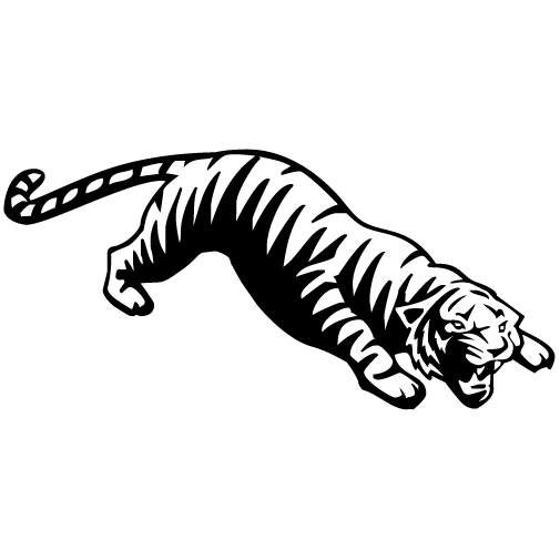 Black and White Tiger Logo - Wittenberg Athletics Logos & Graphic Style Guide - Wittenberg